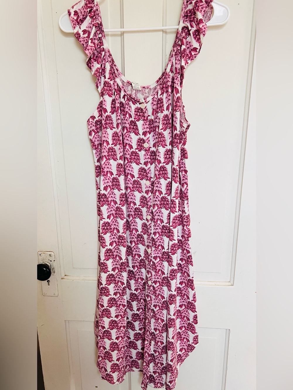 Kate Quinn ~ XL Sleeveless Pink Floral Ruffle-Strap Sundress